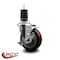 Service Caster 4'' Maroon Poly Swivel 1-5/8'' Expanding Stem Caster with Brake SCC-EX20S414-PPUB-MRN-TLB-158 - alternate 4